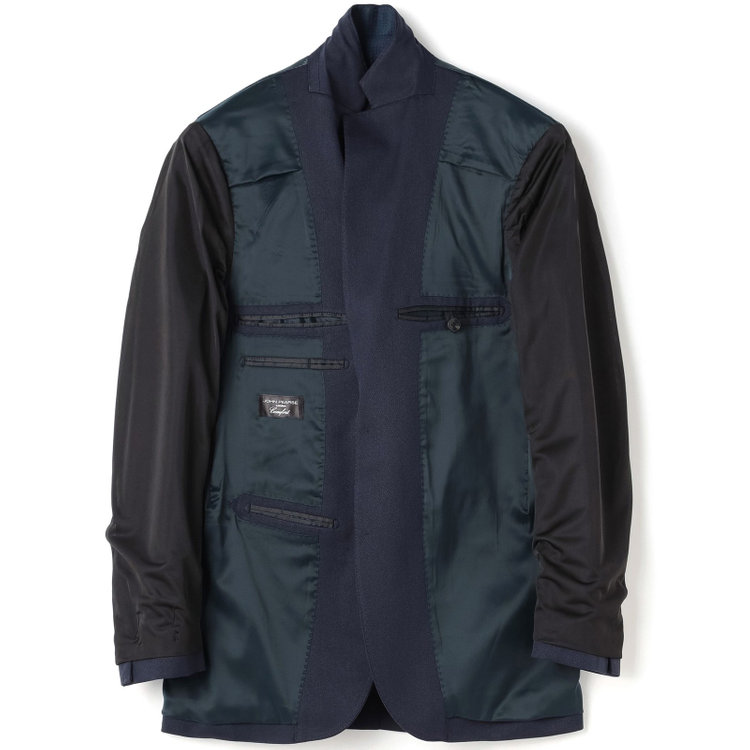 ＪＰ コンフォート 【JOHN PEARSE comfort】【年間】2釦シングルスリーピーススーツ ショートタック/ネイビー/ウエストシャーリング仕様/ULTRA MOVE/※裾上げ必要 青濃色