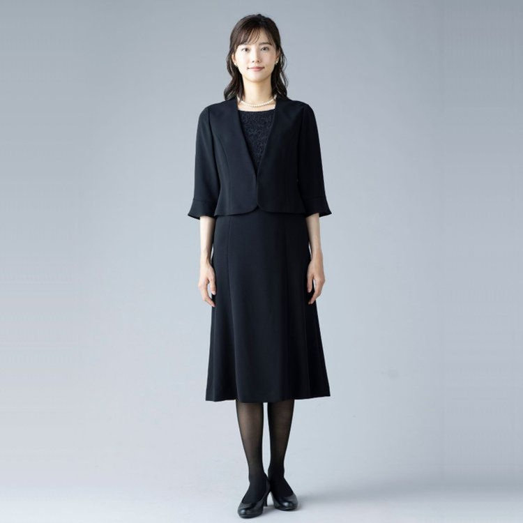 カンサイファム 【KANSAI YAMAMOTO FEMME】【年間】テーラード＋ボレロ風ワンピースレディースフォーマル 黒