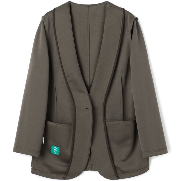 ＵＷＳ ＨＯＭＥ 【ULTRA WORK SUIT/HOME LINE】【秋冬】セットアップ1釦ノーカラージャケット/カーキ カーキ系