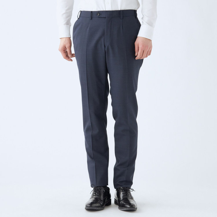 ＪＰ コンフォート 【JOHN PEARSE comfort】【年間】7WAY コーディネイトパンツ付き/2釦シングルスリーピーススーツ ショートタック/ネイビー×ソリッド+グレーパンツ/ウエストシャーリング/ウォッシャブル/ストレッチ/ULTRA MOVEM/※裾上げ必要 紺中間