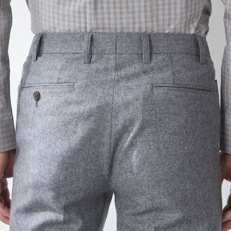 スタンリーブラッカ 【stanley blacker new york】【秋冬】ライトフランネルパンツ/※裾上げ必要 グレー淡色