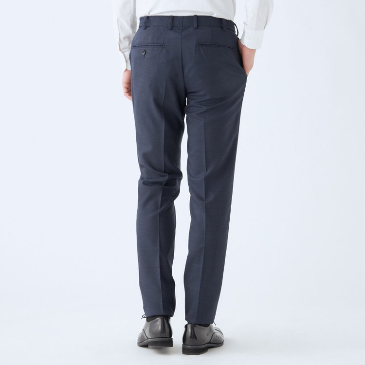 ＪＰ コンフォート 【JOHN PEARSE comfort】【年間】7WAY コーディネイトパンツ付き/2釦シングルスリーピーススーツ ショートタック/ネイビー×ソリッド+グレーパンツ/ウエストシャーリング/ウォッシャブル/ストレッチ/ULTRA MOVEM/※裾上げ必要 紺中間