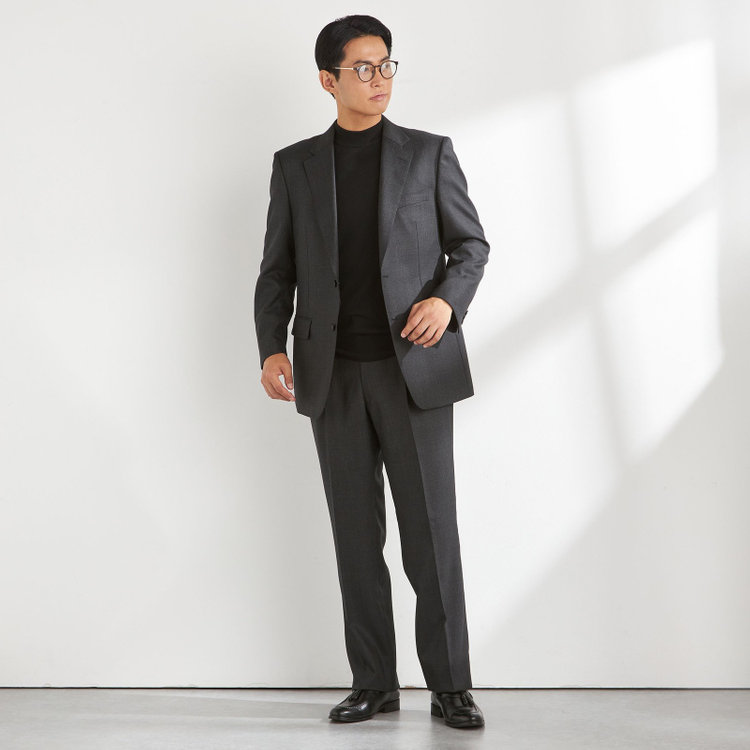 ドナートヴィンチ 【Donato Vinci Italy】【秋冬】2釦シングルスーツ 1タック/グレー/REAL GRAY COLLECTION/NEW ZEALAND LIMITED WOOL/※裾上げ必要 グレー濃色
