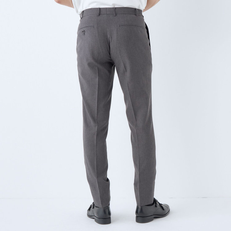 ＪＰ コンフォート 【JOHN PEARSE comfort】【春夏】2釦シングルスーツ ショートタック/グレー/パッチポケット/ウエストシャーリング仕様/※パンツ裾上げ済み仕様 グレー濃色