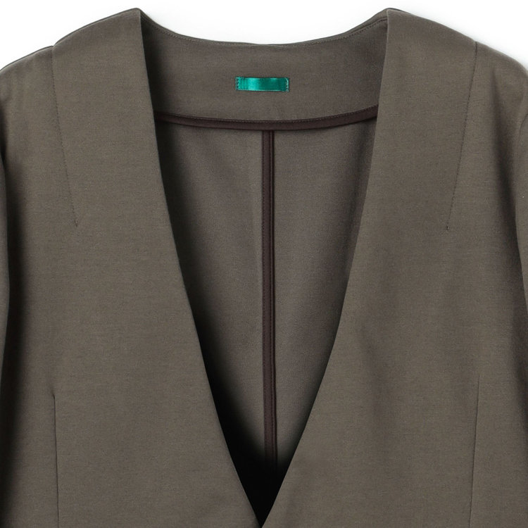ＵＷＳ ＨＯＭＥ 【ULTRA WORK SUIT/HOME LINE】【秋冬】セットアップ1釦ノーカラージャケット/カーキ カーキ系