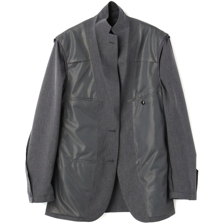 ＪＰ コンフォート 【JOHN PEARSE comfort】【春夏】2釦シングルスーツ ショートタック/グレー/パッチポケット/ウエストシャーリング仕様/※パンツ裾上げ済み仕様 グレー濃色