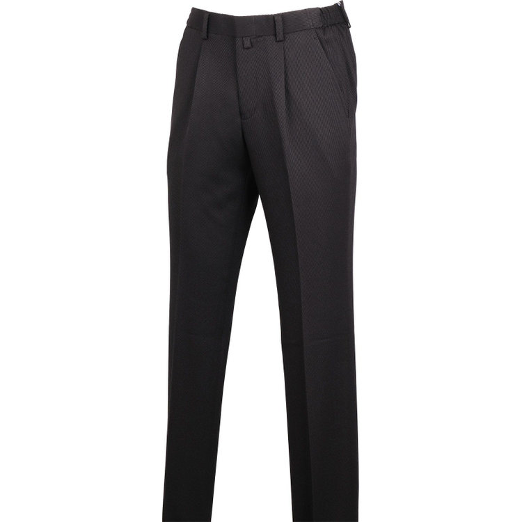 スタンリーブラッカ 【stanley blacker】【秋冬】1タックスラックス/ブラック×カルゼ/シャーリング仕様/ストレッチ ブラック系(黒)