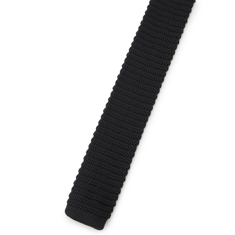 ジョンピアースブラック 【JOHN PEARSE】ニットネクタイ 7.0cm幅/ブラック/ウォッシャブル その他