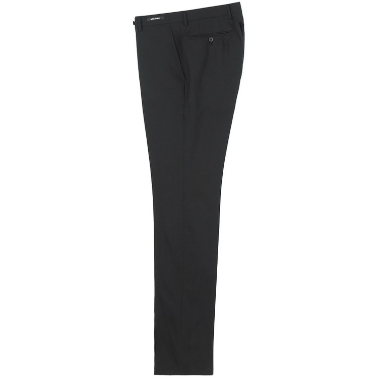 ジョンピアース 【JOHN PEARSE Black SELECT LINE】【年間】0タックパンツ/ブラック×ソリッド/ULTRA TOUGH S/SHOWER CLEAN/※裾直し必要 黒