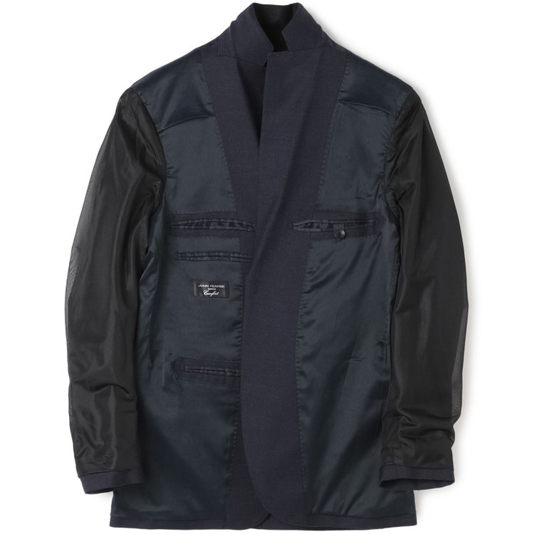 ＪＰ コンフォート 【JOHN PEARSE comfort】【年間】7WAY コーディネイトパンツ付き/2釦シングルスリーピーススーツ ショートタック/ネイビー×ソリッド+グレーパンツ/ウエストシャーリング/ウォッシャブル/ストレッチ/ULTRA MOVEM/※裾上げ必要 紺中間