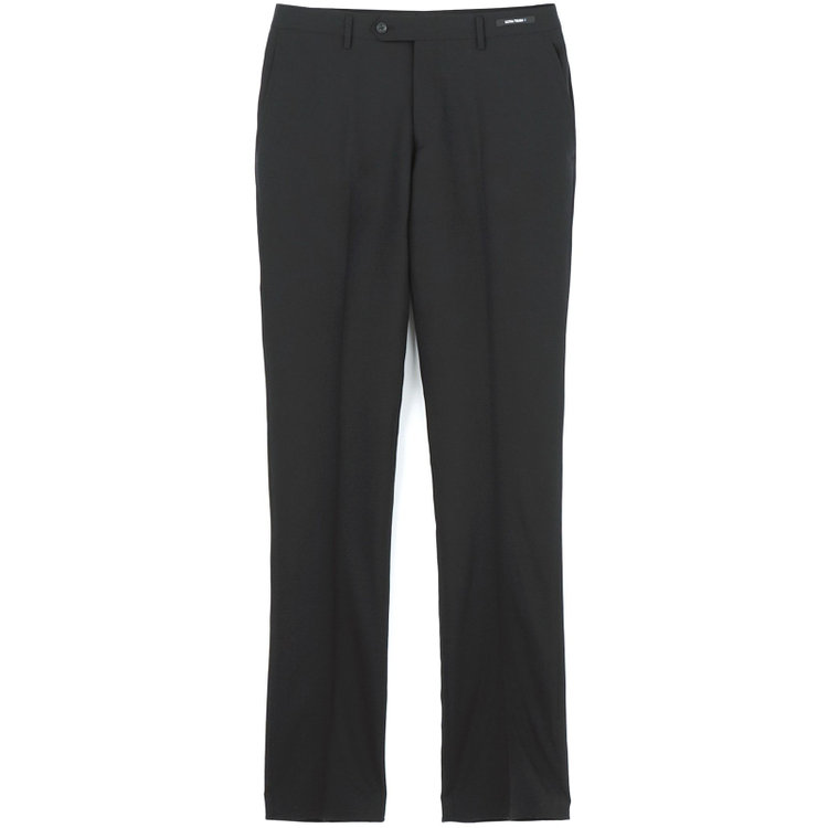 ジョンピアース 【JOHN PEARSE Black SELECT LINE】【年間】0タックパンツ/ブラック×ソリッド/ULTRA TOUGH S/SHOWER CLEAN/※裾直し必要 黒