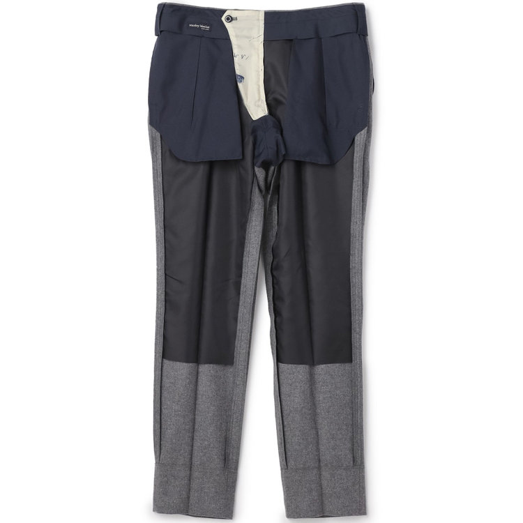 スタンリーブラッカ 【stanley blacker new york】【秋冬】ライトフランネルパンツ/※裾上げ必要 グレー淡色