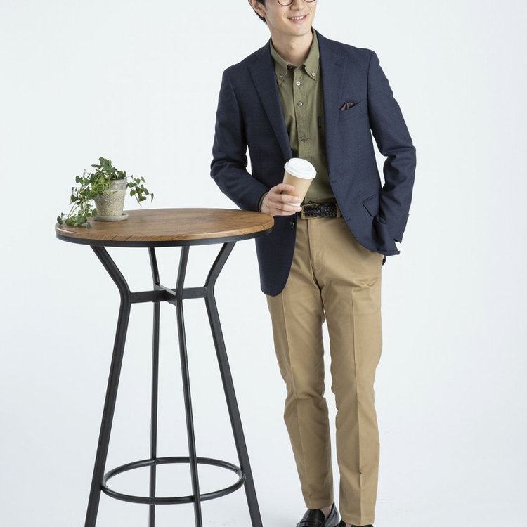 ＪＰ コンフォート 【JOHN PEARSE comfort】【秋冬】7WAY コーディネイトパンツ付き/2釦シングルスリーピーススーツ ショートタック/ネイビー×ソリッド+グレーパンツ/ULTRA MOVE/ウエストシャーリング/ウォッシャブル/ストレッチ ネイビー系(紺)