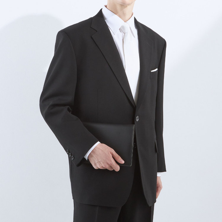 ソノタ（KONAKA用） 【大きいサイズ：K体】【RAGTIME】【秋冬】シングル2釦フォーマル/1タックパンツ/ウエストアジャスター仕様/※裾上げ必要 黒