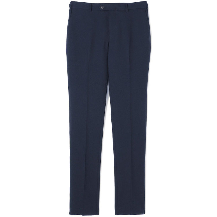 ハイスペックモーション 【HIGH SPEC MOTION】【春夏】0タックパンツ/ネイビー/ウエストシャーリング仕様/※裾上げ必要 紺濃色