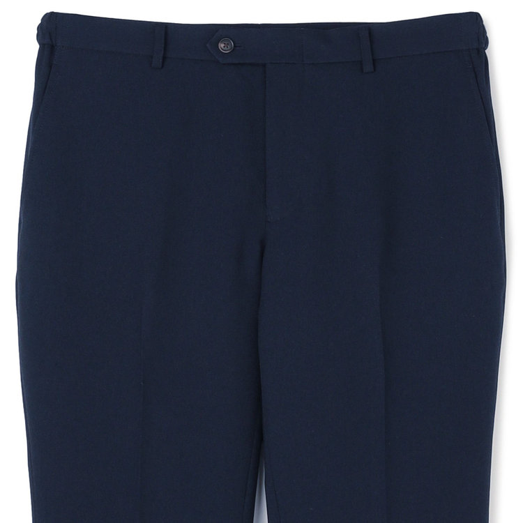 ハイスペックモーション 【HIGH SPEC MOTION】【春夏】0タックパンツ/ネイビー/ウエストシャーリング仕様/※裾上げ必要 紺濃色
