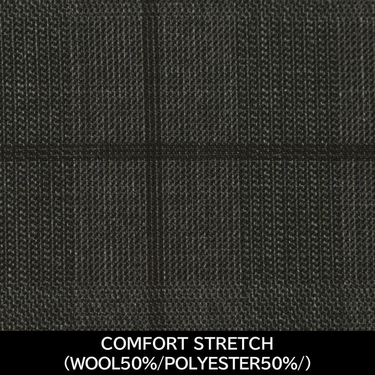 ジョンピアース 【パターンオーダー】【JOHN PEARSE WHITE 4釦1掛ダブル】【秋冬】スーツ/COMFORT STRETCH/グリーン×チェック(WOOL50% POLYESTER50%) グリーン系(緑)