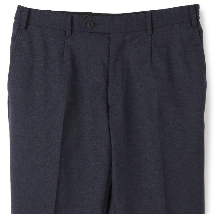 ＪＰ コンフォート 【JOHN PEARSE comfort】【年間】7WAY コーディネイトパンツ付き/2釦シングルスリーピーススーツ ショートタック/ネイビー×ソリッド+グレーパンツ/ウエストシャーリング/ウォッシャブル/ストレッチ/ULTRA MOVEM/※裾上げ必要 紺中間