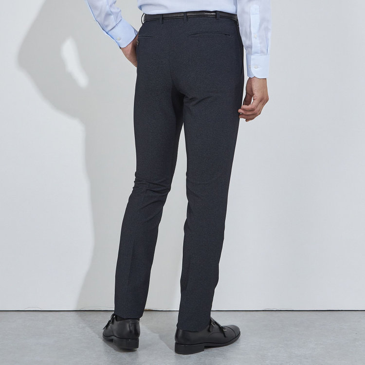 ＪＰコンフォート ネイビー 【JOHN PEARSE comfort navy】【秋冬】1タックパンツ/ネイビー×DENIM LOOK/ウエストムーブ仕様/ULTRA MOVE/※裾上げ必要 紺濃色