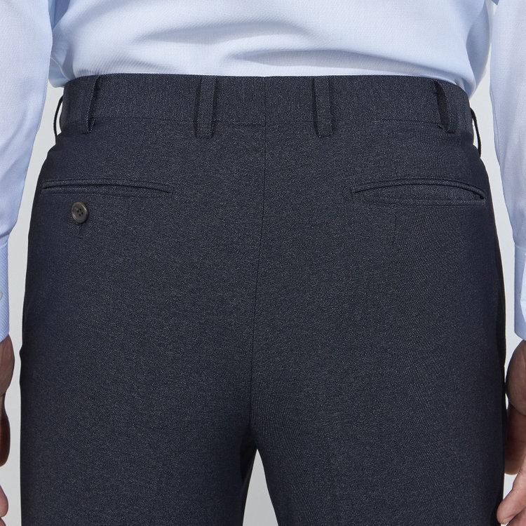 ＪＰコンフォート ネイビー 【JOHN PEARSE comfort navy】【秋冬】1タックパンツ/ネイビー×DENIM LOOK/ウエストムーブ仕様/ULTRA MOVE/※裾上げ必要 紺濃色