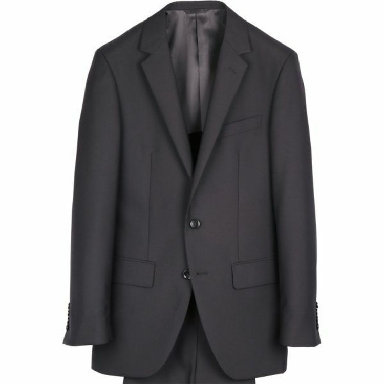 ＵＮＰＲＥＳＳＵＲＥ 【Unpressure】【年間】2釦シングルスーツ 0タック/ブラック×ソリッド ブラック系(黒)