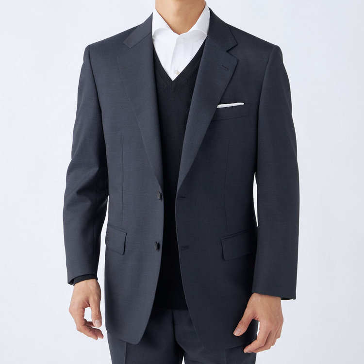 ドナートヴィンチ 【Donato Vinci Italy】【秋冬】2釦シングルスーツ 1タック/ネイビー/REAL NAVY COLLECTION/NEW ZEALAND WOOL/SustainaBee Wool/※裾上げ必要 紺中間