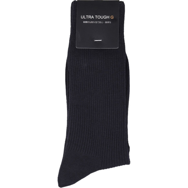 ソノタ（KONAKA用） 【SUPER TOUGH G】ソックス/ネイビー×リブ/抗菌防臭/つま先シームレス仕上げ 紺濃色