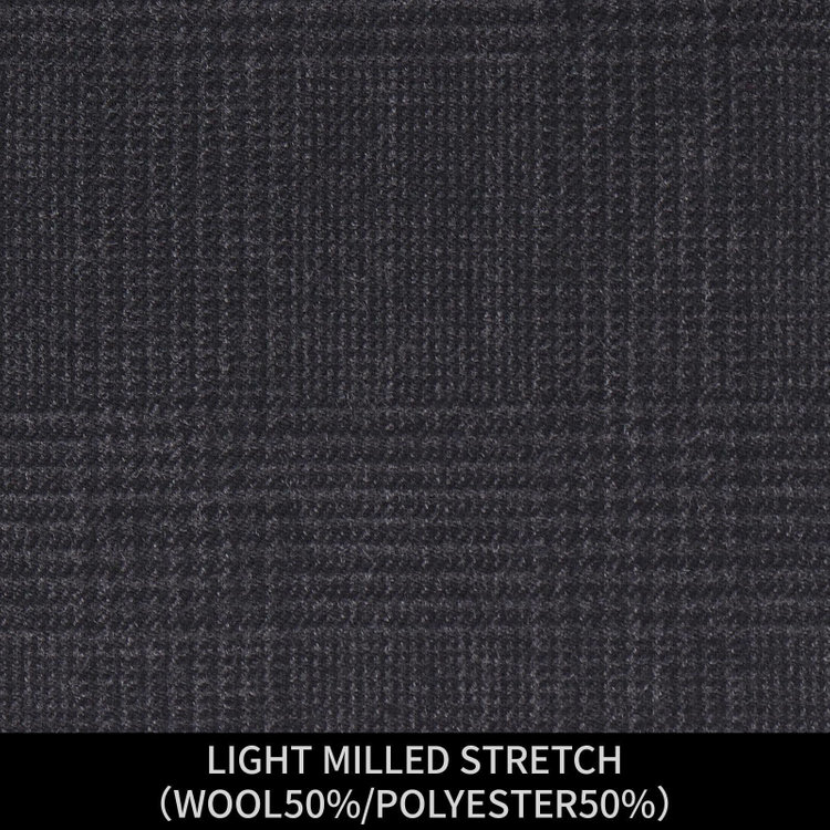 ジョンピアース 【パターンオーダー】【JOHN PEARSE WHITE 4釦1掛ダブル】【秋冬】スーツ/LIGHT MILLED STRETCH/グレー×グレンチェック(WOOL50%/POLYESTER50%) グレー系(灰)