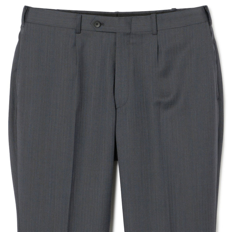 ＪＰ コンフォート 【JOHN PEARSE comfort】【秋冬】2釦シングルスーツ ショートタック/グレー×メランジ7MIX /REAL GRAY /NEW ZEALAND WOOL /※裾上げ必要 グレー濃色