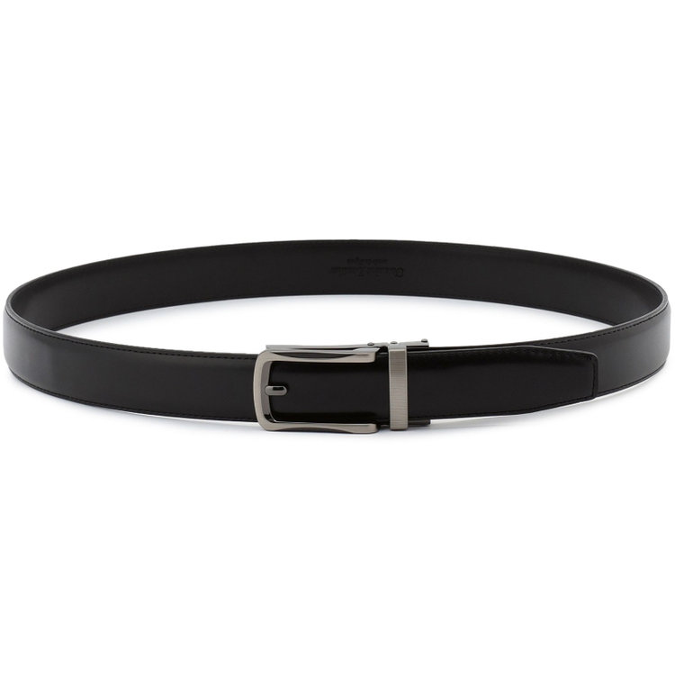【WEB限定/OUTLET/汚れ・キズ等有】【Donato Vinci Italy】【フリーアジャスト仕様/5mm間隔/32段階】バックルベルト 3.0cm幅/ブラック(ウエスト91cmまで対応)