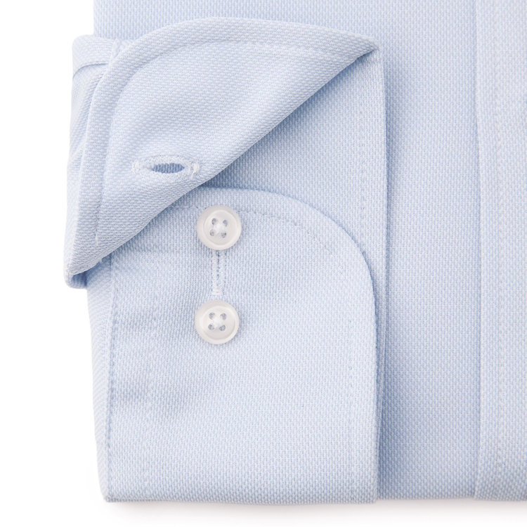 ＪＰコンフォート ネイビー 【軽涼】【JOHN PEARSE comfort navy】ボタンダウンカラーワイシャツ/ブルー×ドビー/ULTRA LIGHT SPEC/ULTRA MOVE「ニット素材」「ノーアイロン」「ストレッチ」「高通気性」 青淡色