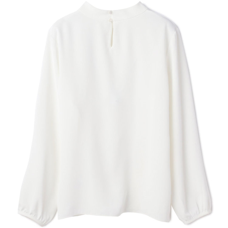 ＥＮＧＬＩＳＨ ＧＩＲＬ 【english girl by J.P./9分袖】ボウタイ風フロントタックブラウス/ホワイト 白