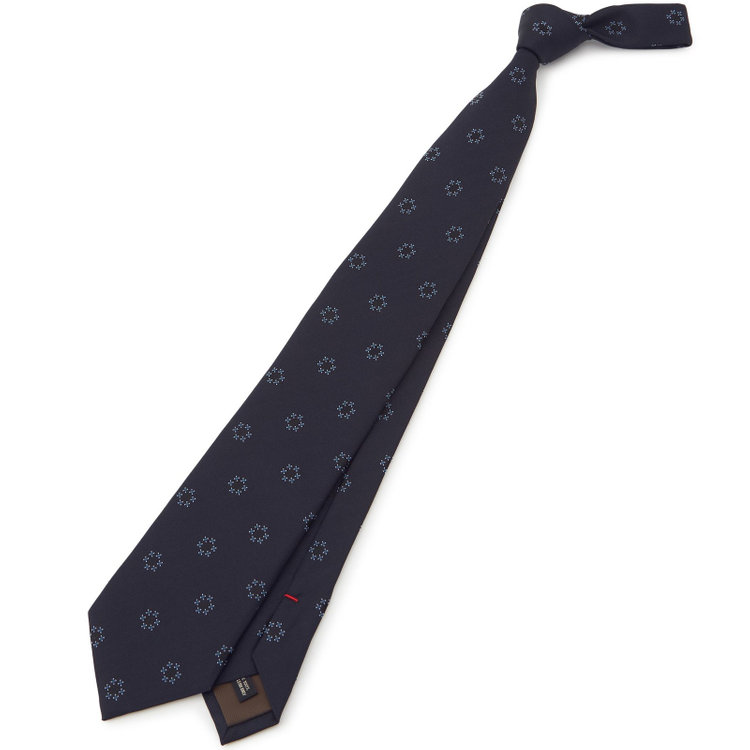 ドナートヴィンチ 【名品】【Donato Vinci Italy】シルク小紋柄ネクタイ 8.5cm;幅/ネイビー/MADE IN JAPAN その他