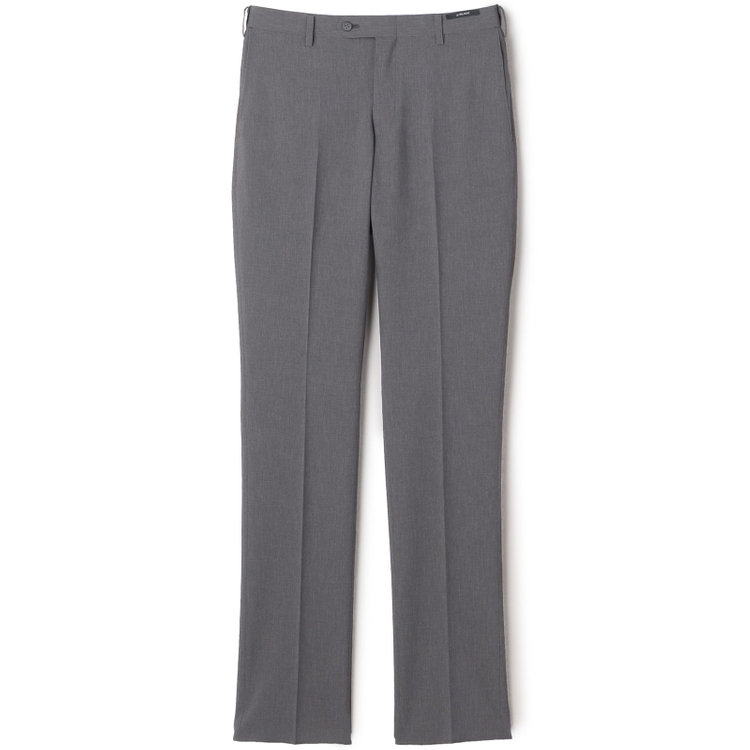 ジョンピアースブラック 【JOHN PEARSE Black SELECT LINE】【春夏】機能性ポリエステル 0タックパンツ/グレー/ウエストムーブ仕様/ULTRA MOVE/※裾上げ必要 グレー中間