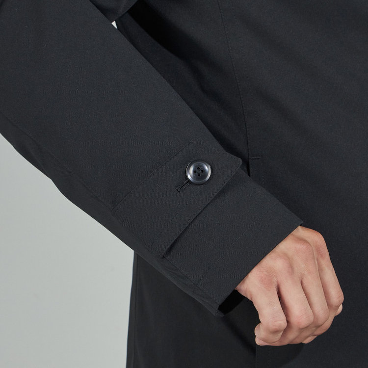 ジョンピアースブラック 【JOHN PEARSE Black】【秋冬】ステンカラーコート/ブラック/撥水加工 黒