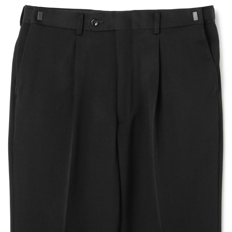 ジョンピアース 【JOHN PEARSE White】【秋冬】2釦シングルフォーマルスーツ 1タックパンツ/濃染加工/生活撥水/パンツアジャスター付き/※裾上げ必要 黒