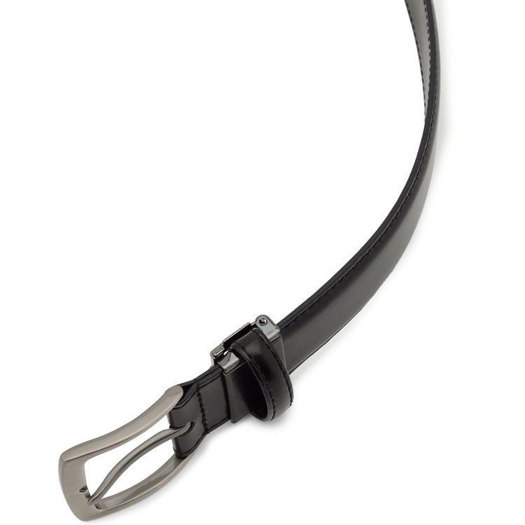 ジョンピアース 【JOHN PEARSE】ピンバックルベルト 3.0cm幅/ブラック(ウエスト120cmまで対応) 黒