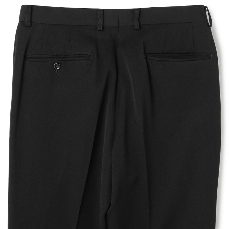 ジョンピアース 【JOHN PEARSE White】【秋冬】2釦シングルフォーマルスーツ 1タックパンツ/濃染加工/生活撥水/パンツアジャスター付き/※裾上げ必要 黒