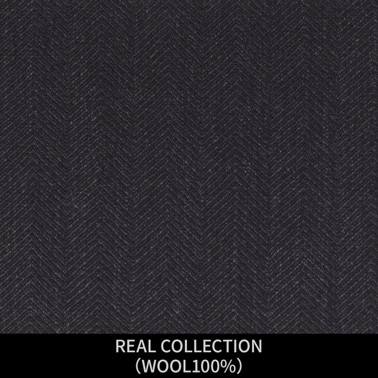 ジョンピアース 【パターンオーダー】【JOHN PEARSE WHITE 4釦1掛ダブル】【秋冬】スーツ/REAL COLLECTION/チャコールグレー×ヘリンボーン(WOOL100%) グレー系(灰)