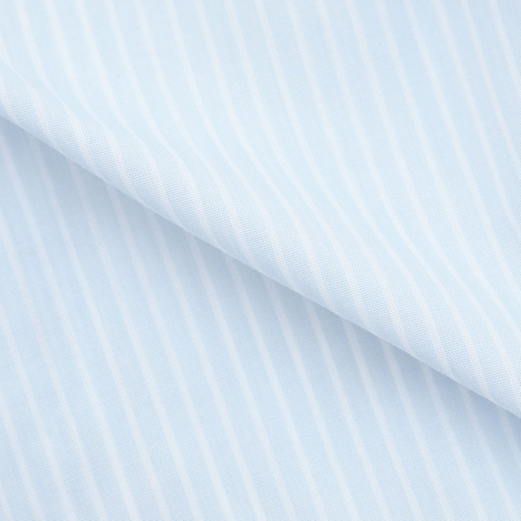 ＤＵＫＥ ＭＯＲＧＡ 【形態安定】ボタンダウンワイシャツ/ブルー×ホワイトストライプ 紺淡色