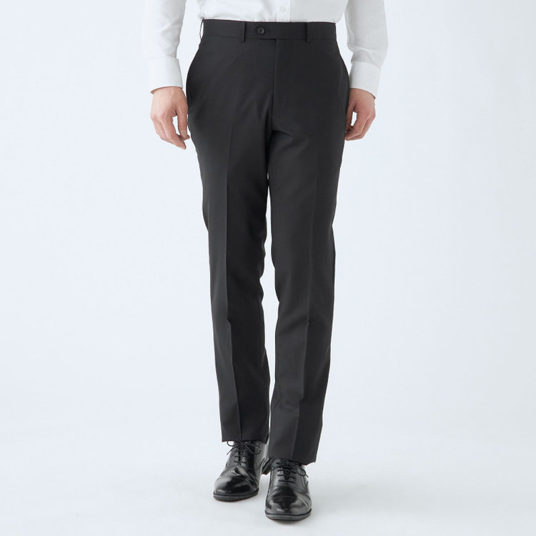 ドナートヴィンチウォモ 【Donato Vinci Italy UOMO】【春夏】2釦シングルスーツ 0タック/ブラック×シャドーストライプ/NEW ZEALAND WOOL/REAL BLACK/COOL REFLECTION/SustainaBee Wool/※裾上げ必要 黒
