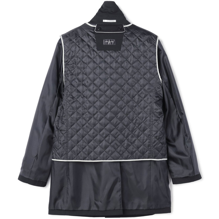 ジョンピアースブラック 【JOHN PEARSE Black】【秋冬】ステンカラーコート/ブラック/撥水加工 黒