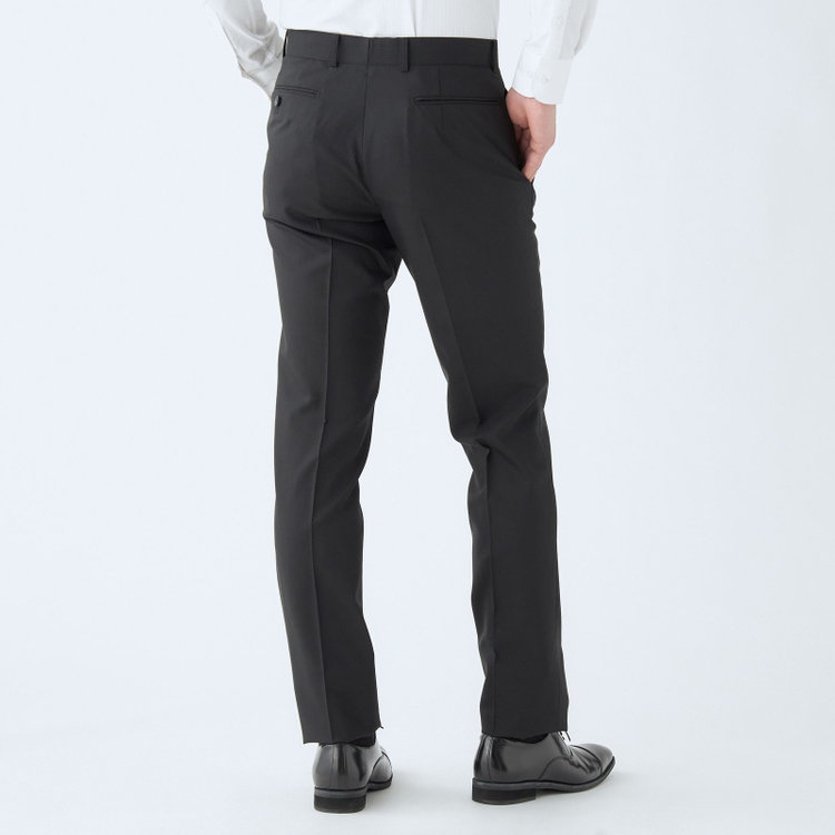 ドナートヴィンチウォモ 【Donato Vinci Italy UOMO】【春夏】2釦シングルスーツ 0タック/ブラック×シャドーストライプ/NEW ZEALAND WOOL/REAL BLACK/COOL REFLECTION/SustainaBee Wool/※裾上げ必要 黒