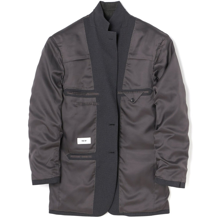 トゥルートップ 【TRUE TOP】【年間】2釦シングルスーツ ワンタックパンツ / チャコールグレー / パンツウォッシャブル ※裾直し必要 グレー濃色