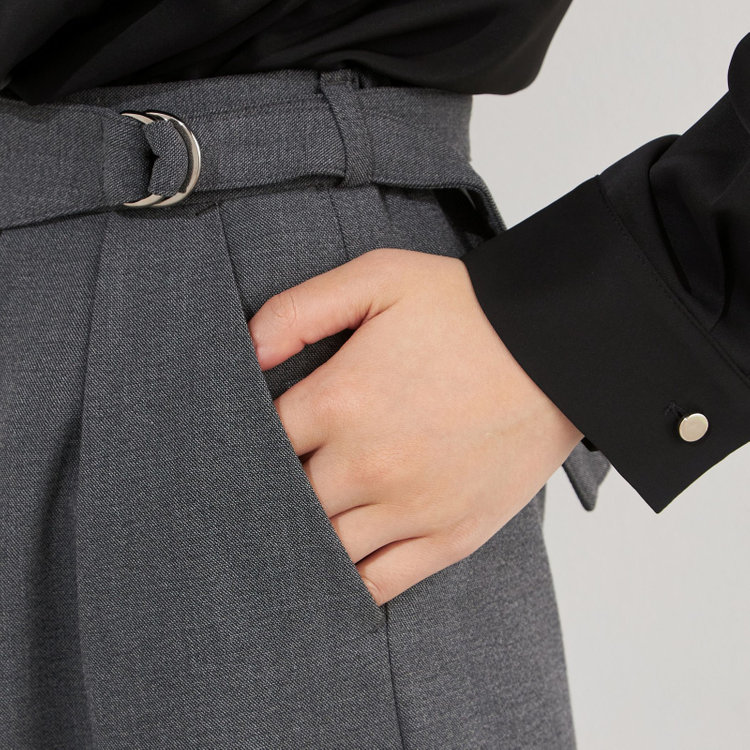 ナチュラル　ビューティー  【NATURAL BEAUTY】【年間】ワイドパンツ/グレー/※裾直し必要 グレー濃色