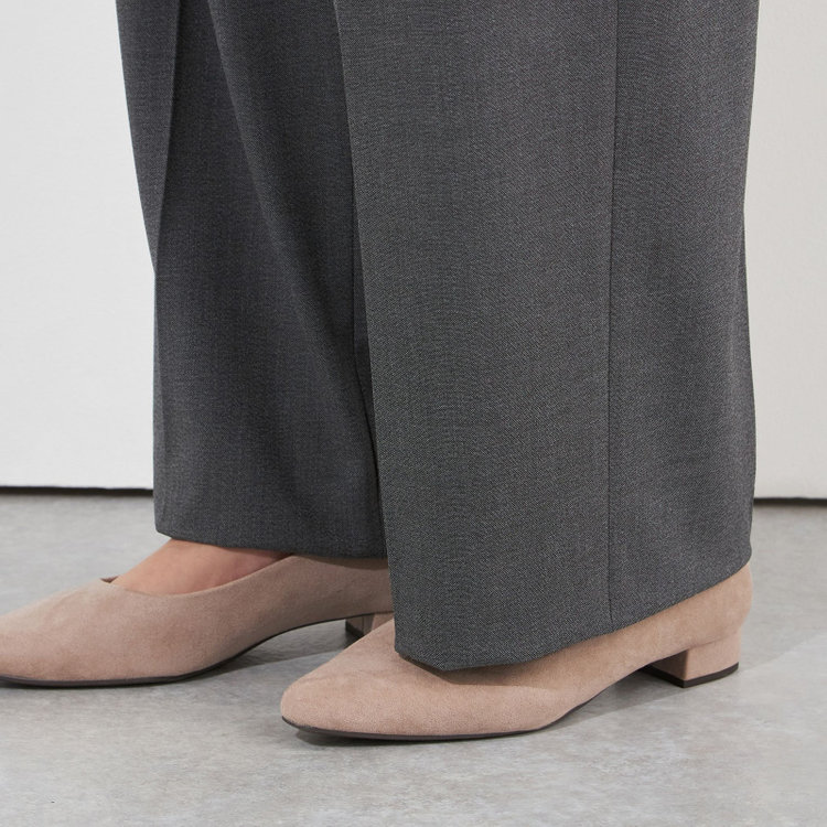 ナチュラル　ビューティー  【NATURAL BEAUTY】【年間】ワイドパンツ/グレー/※裾直し必要 グレー濃色