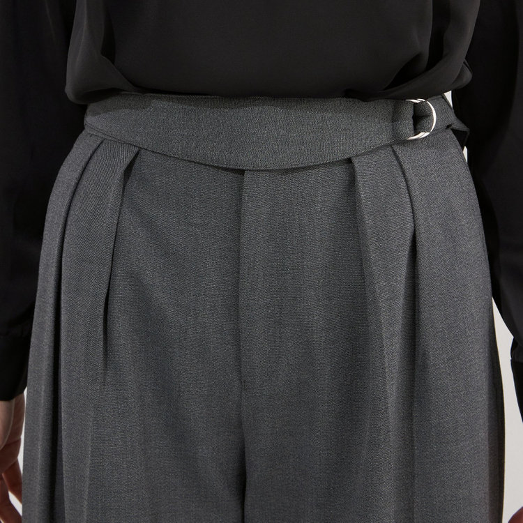 ナチュラル　ビューティー  【NATURAL BEAUTY】【年間】ワイドパンツ/グレー/※裾直し必要 グレー濃色