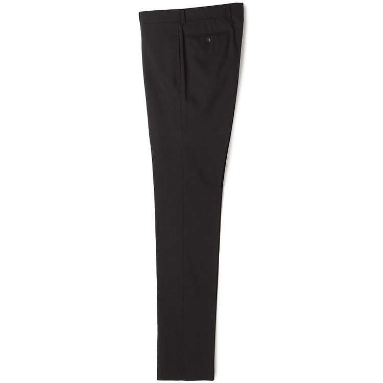ドナートヴィンチウォモ 【Donato Vinci Italy UOMO】【春夏】2釦シングルスーツ 0タック/ブラック×シャドーストライプ/NEW ZEALAND WOOL/REAL BLACK/COOL REFLECTION/SustainaBee Wool/※裾上げ必要 黒