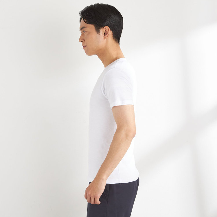 ソノタ（KONAKA用） 【HOTMOVE】Vネック半袖Tシャツ(ホワイト系・無地) 白