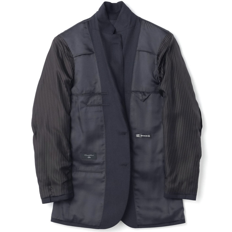 ドナートヴィンチウォモ 【THE 神 SUIT】【Donato Vinci Italy UOMO】【秋冬】2釦シングルスーツ 0タック/ネイビー/NEW ZEALAND WOOL/REAL COLLECTION/SustainaBee Wool/※裾上げ必要 紺中間